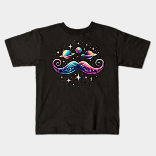 Galactic Mustache Kids T-Shirt